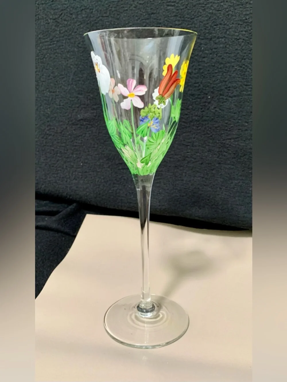 🔍 (2) Royal Danube RDZ19 Hand-Painted Floral Water Goblets • Signed I.G.